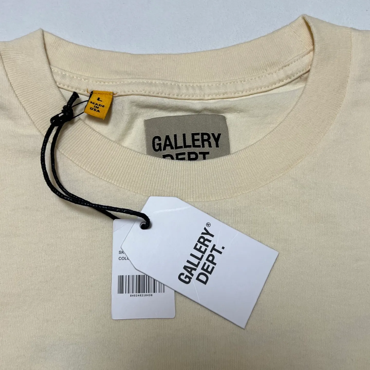 GALLERY DEPT. FRENCH TEE/CREAM/BLUE Cream French Blue LOGO Short Sleeve Cream S-XL Ready-to-wear Asso special piece dyeing Heavy washing water printing and distressing treatment Proper tube-woven fabric without side seams Unusual open-width version Original development Complete accessories/matching Details in place